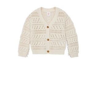 NWOT Wonder Nation Toddler Girl Layering Sweater, available white and black.